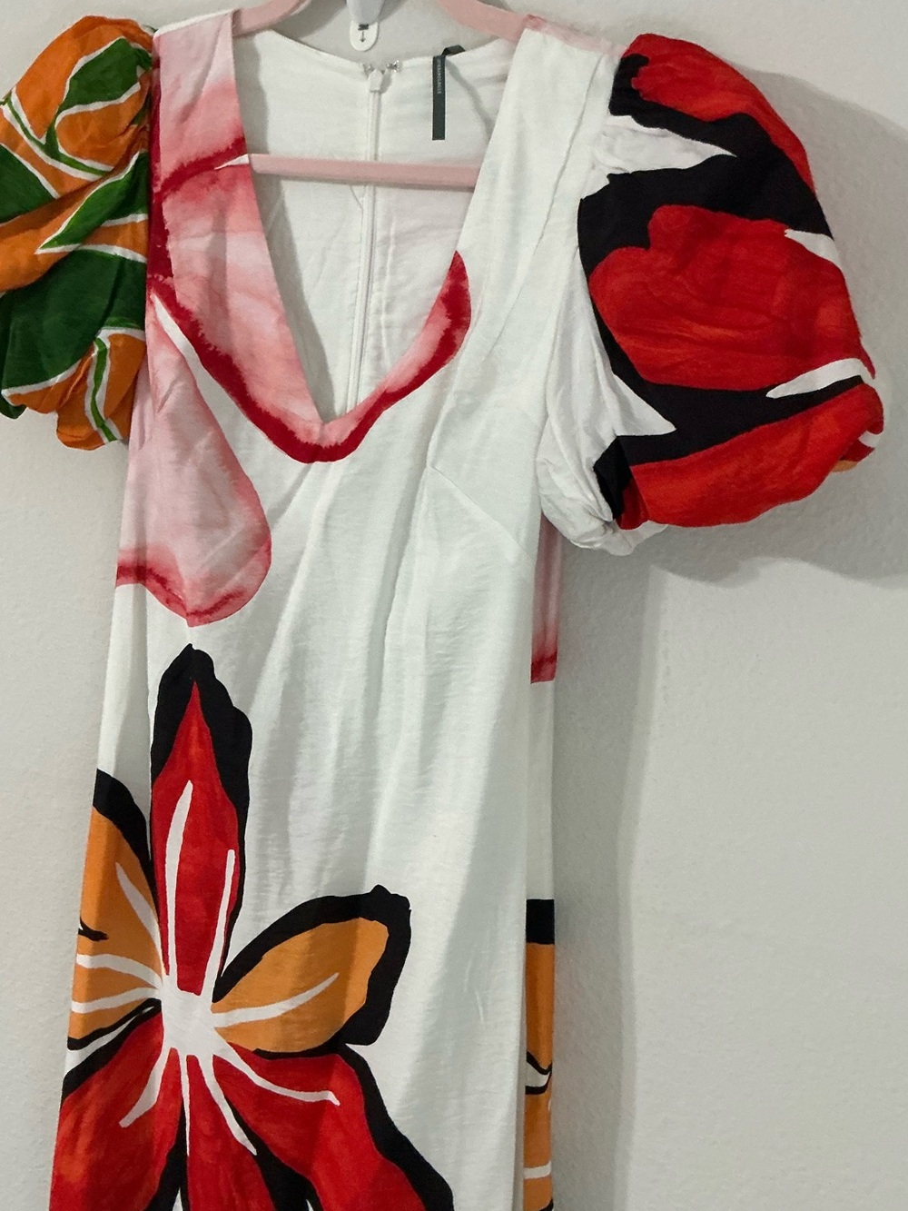 Anthropologie Puff-Sleeve A-Line Floral Maxi Dress Size XS NWT - Picture 5 of 7